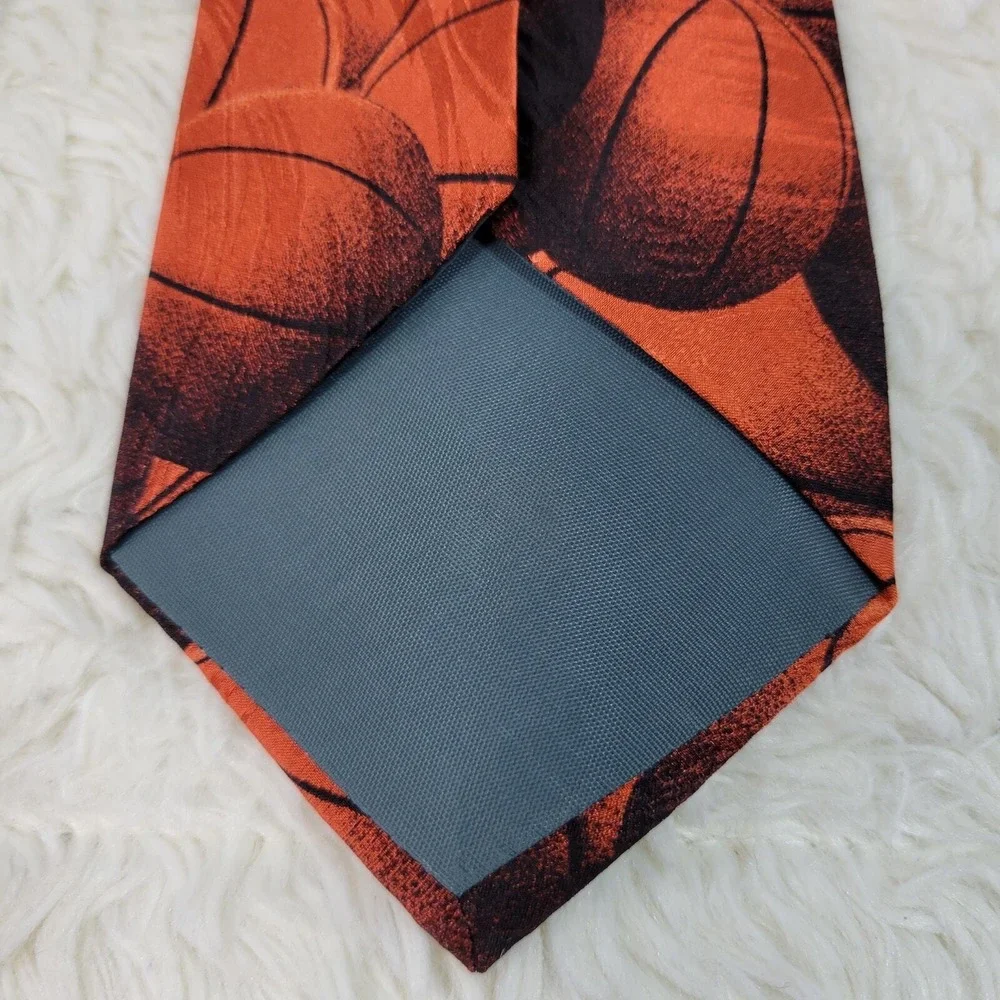 Vintage 90's Ralph Marlin Basketball‎ Necktie Men's Silk Basketball Coach Parent